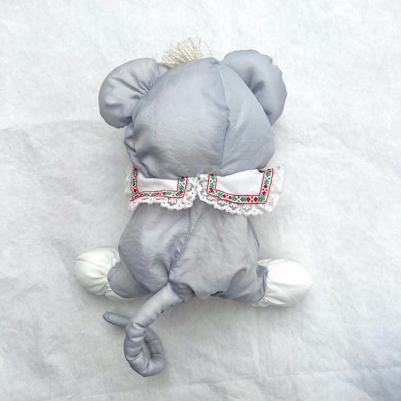 Vintage 1987 Puffalump Christmas Mouse with Candy Cane CLEAN Excellent Condition - Picture 5 of 8